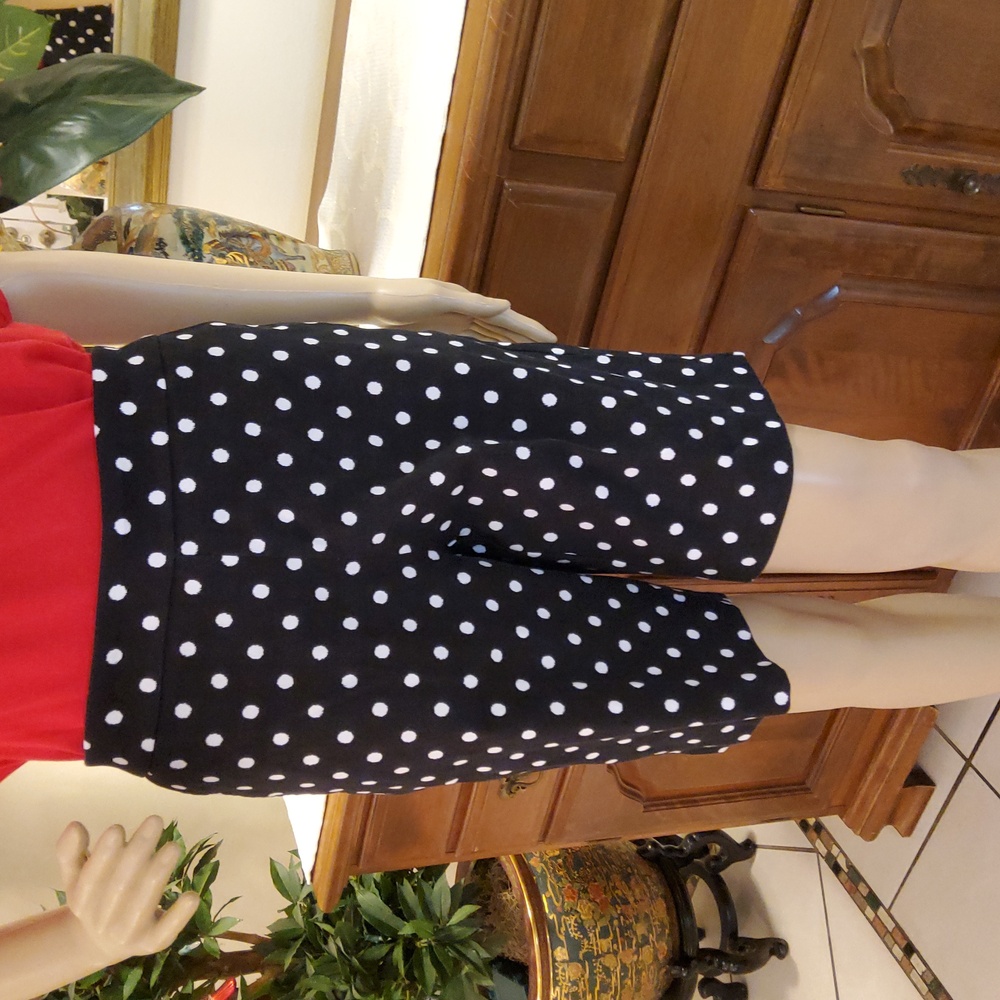Black & White Polka Dot Shorts by Time And Tru